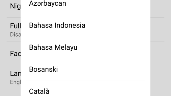 Opera Mini Change Language