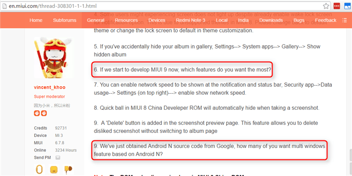 Xiaomi MIUI 9 Android N