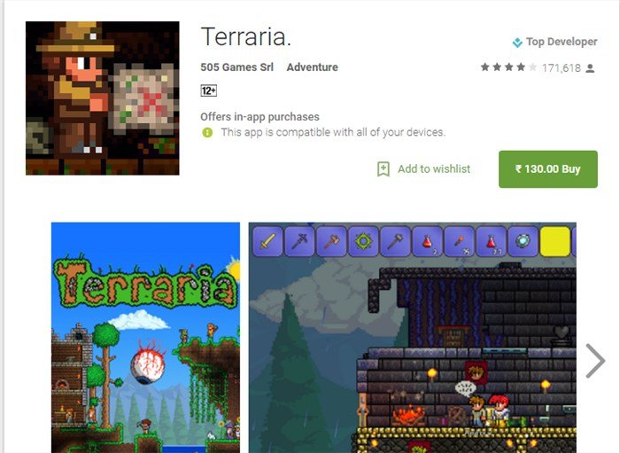 Terraria Android Sale