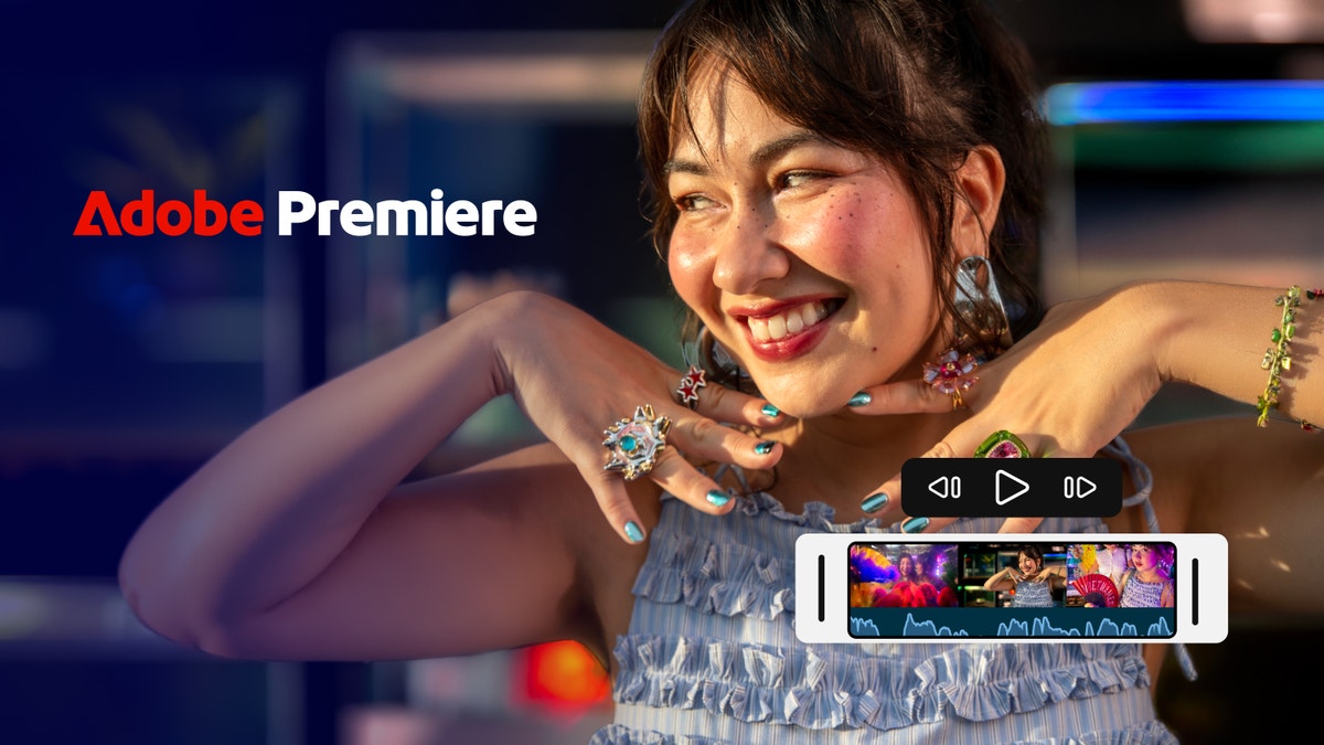 Adobe Premiere mobile video editor running on an Android phone