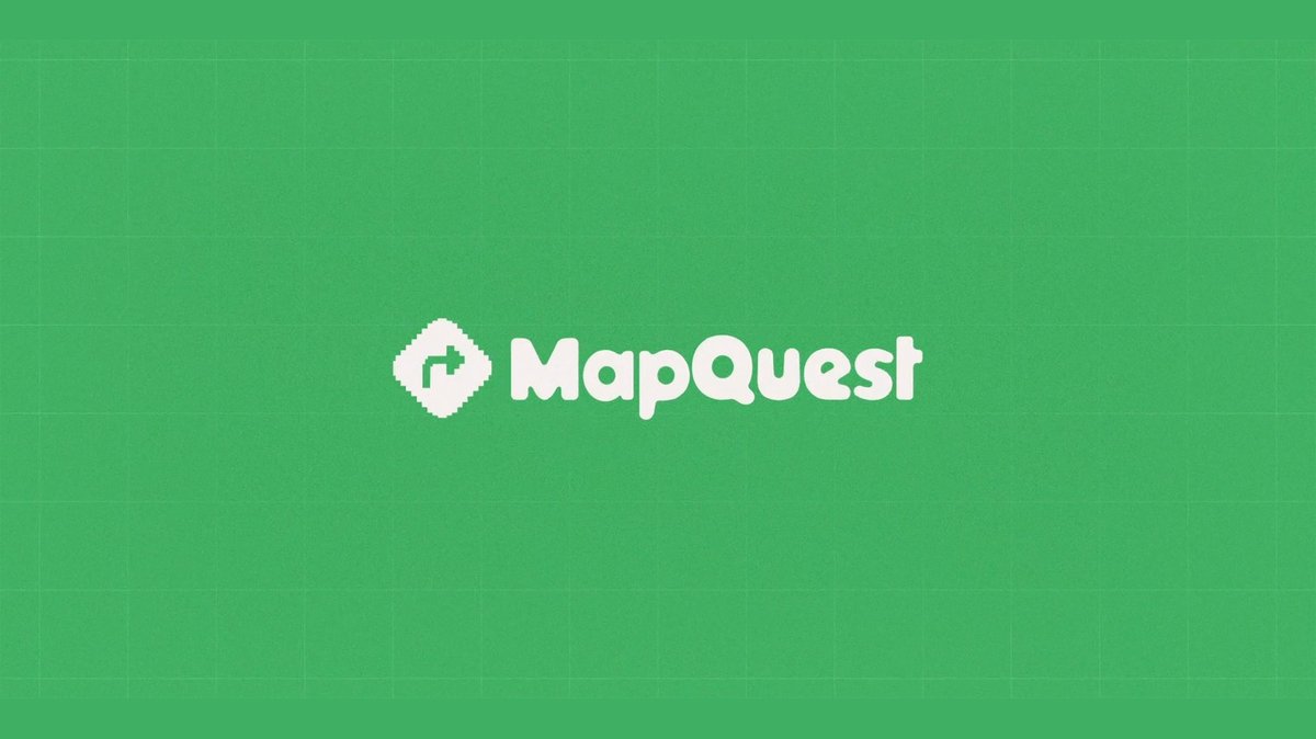 MapQuest logo on a green background