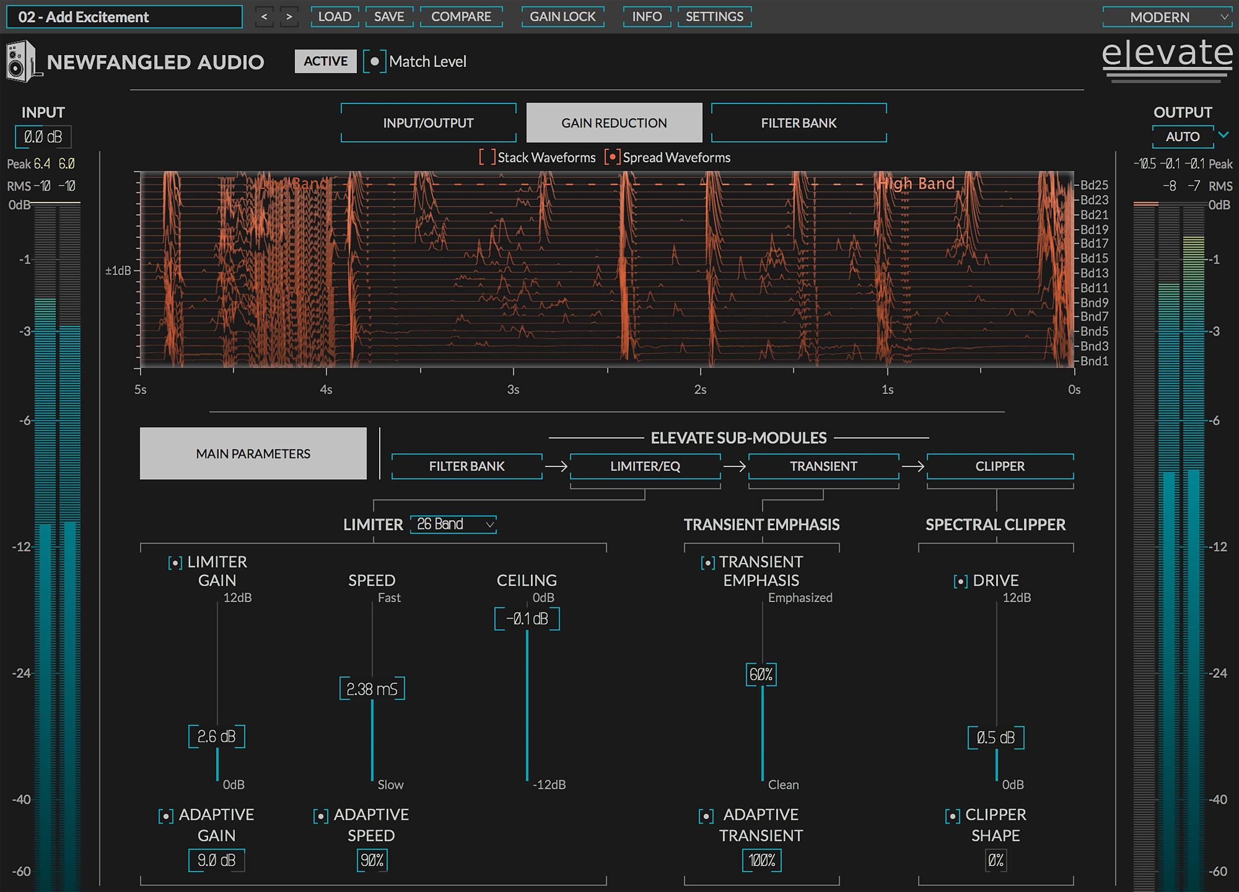 Read more about the article Review of Elevate mastering limiter / maximiser plugin by Newfangled Audio / Eventide
