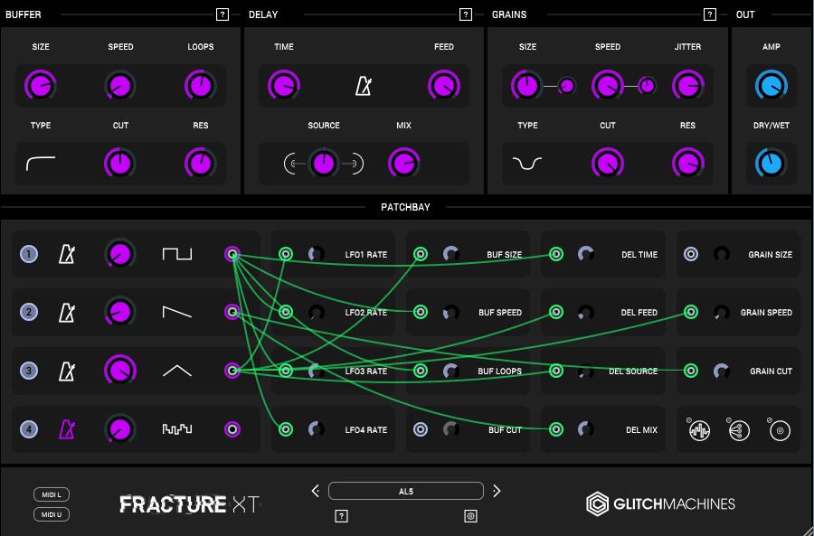 Read more about the article Review of Fracture XT patchable granular glitch processor VST by Glitchmachines