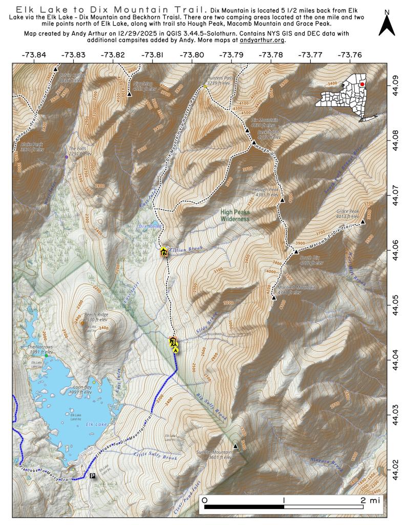  Elk Lake To Dix Mountain Trail