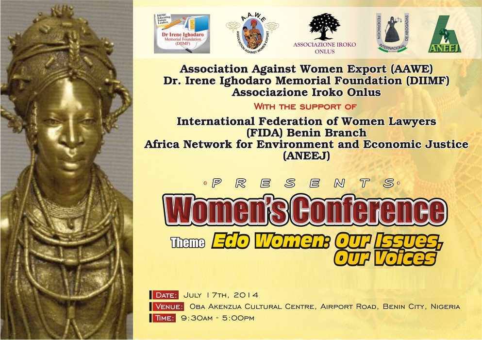 PRESS RELEASE -Edo Women Conference: Our Issues, Our Voices, Oba Akenzua Cultural Centre.