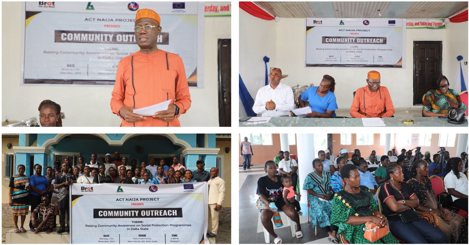 <strong>ANEEJ Holds Community Outreach in Koko to Raise Awareness on Social Protection Programmes in Delta State</strong>