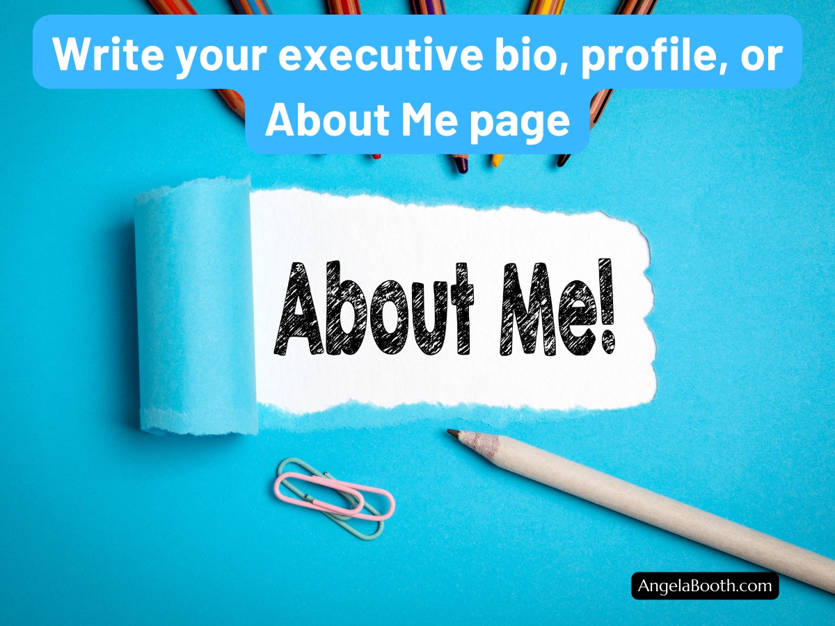 How to write your executive bio, profile, or About Me page