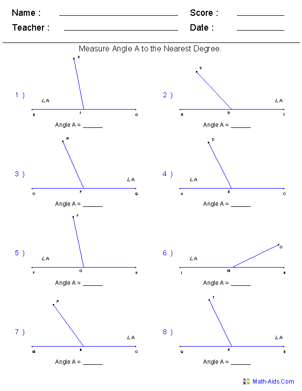 Using Trigonometry To Find Angle Measures Worksheet - Angleworksheets.com