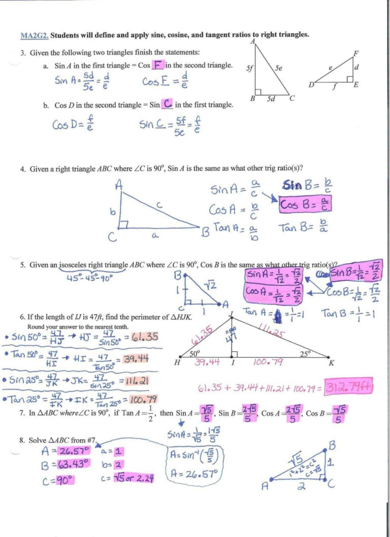 28b Angles Of Triangles Worksheet John Wiley & Sons