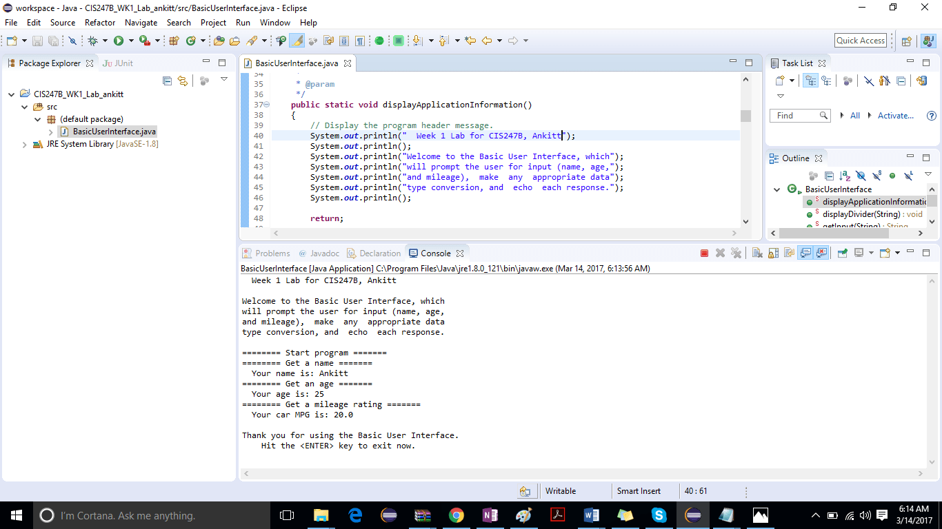 iLab 1 of 7: Creating a User Interface CIS247C_WK1_Lab_LASTNAME Solved ...