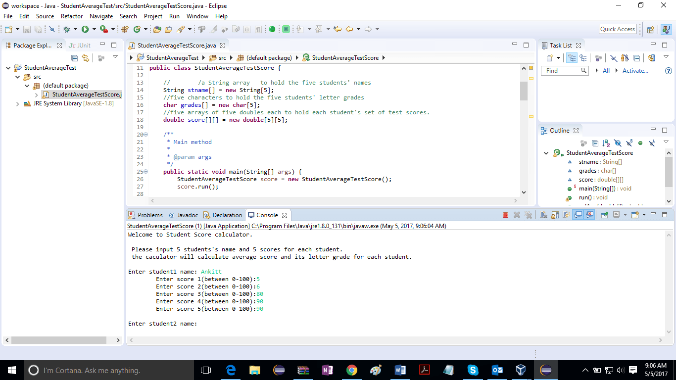StudentAverageTestScore Solved - Ankitcodinghub