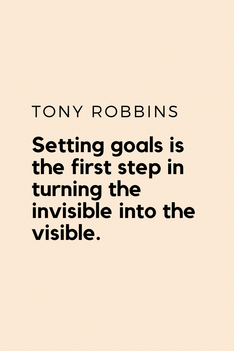 Setting goals is the first step in turning the invisible into the ...