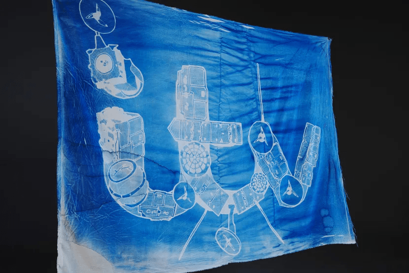 itv logo cyanotype flag