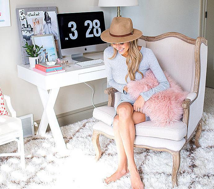 The fashion blogger admits she was out of her comfort zone when it came to dressing her home interiors but — with effort and patience — she was able to translate her stellar fashion sense into a stunning space.
