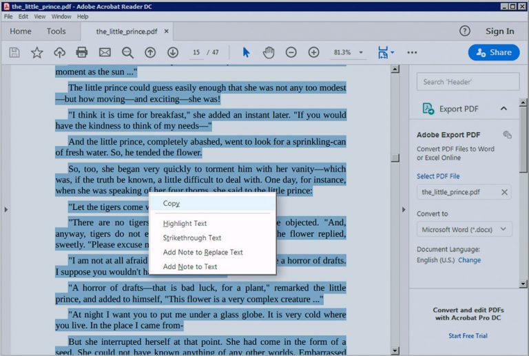 How to count the number of words in your pdf file. the first method!