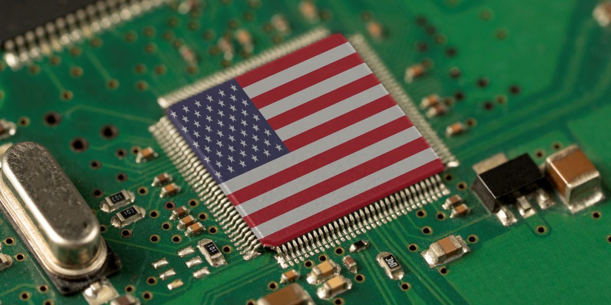 Electronic Contract Manufacturers in the USA 1 PCB with USA Flag