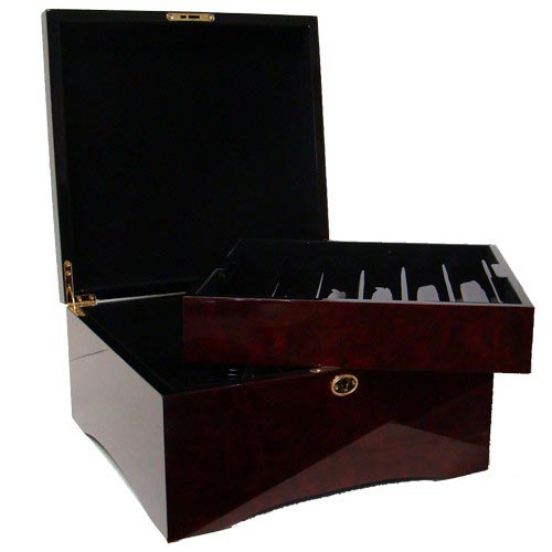 Yuanhe Deluxe Acryl-Poker-Chip-Träger – Für 1000 Chips Mit 10 Chip-Racks, Transparent, Mit Tragegriff, 25,4x20,3x33 Cm