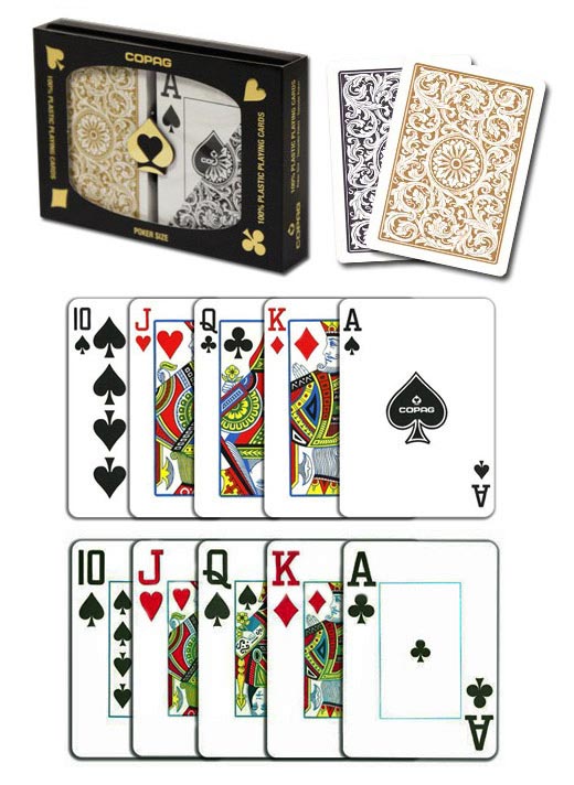 1546 Orange & Brown Plastic Cards - Apache Poker Chips