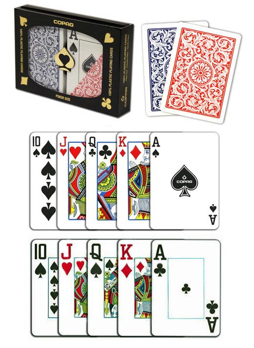 1546 Orange & Brown Plastic Cards - Apache Poker Chips