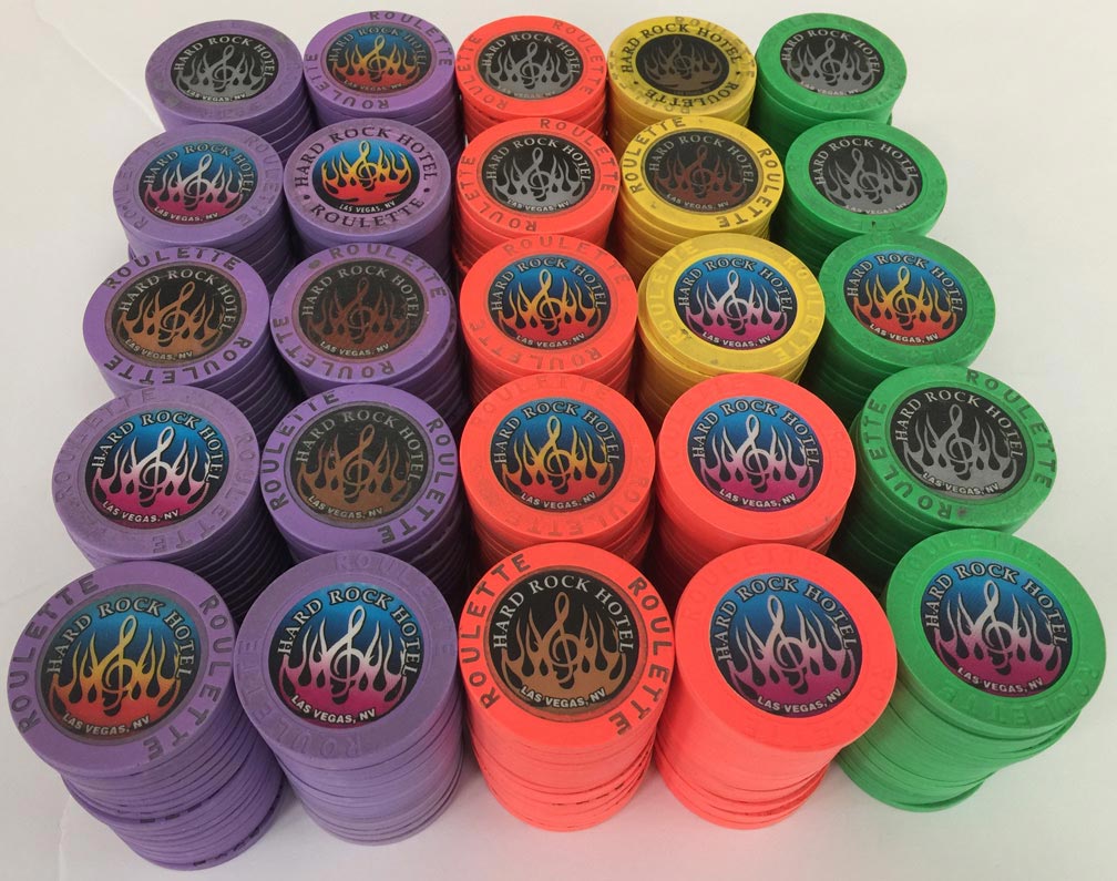 500 Hard Rock Paulson Poker Chips - Apache Poker Chips