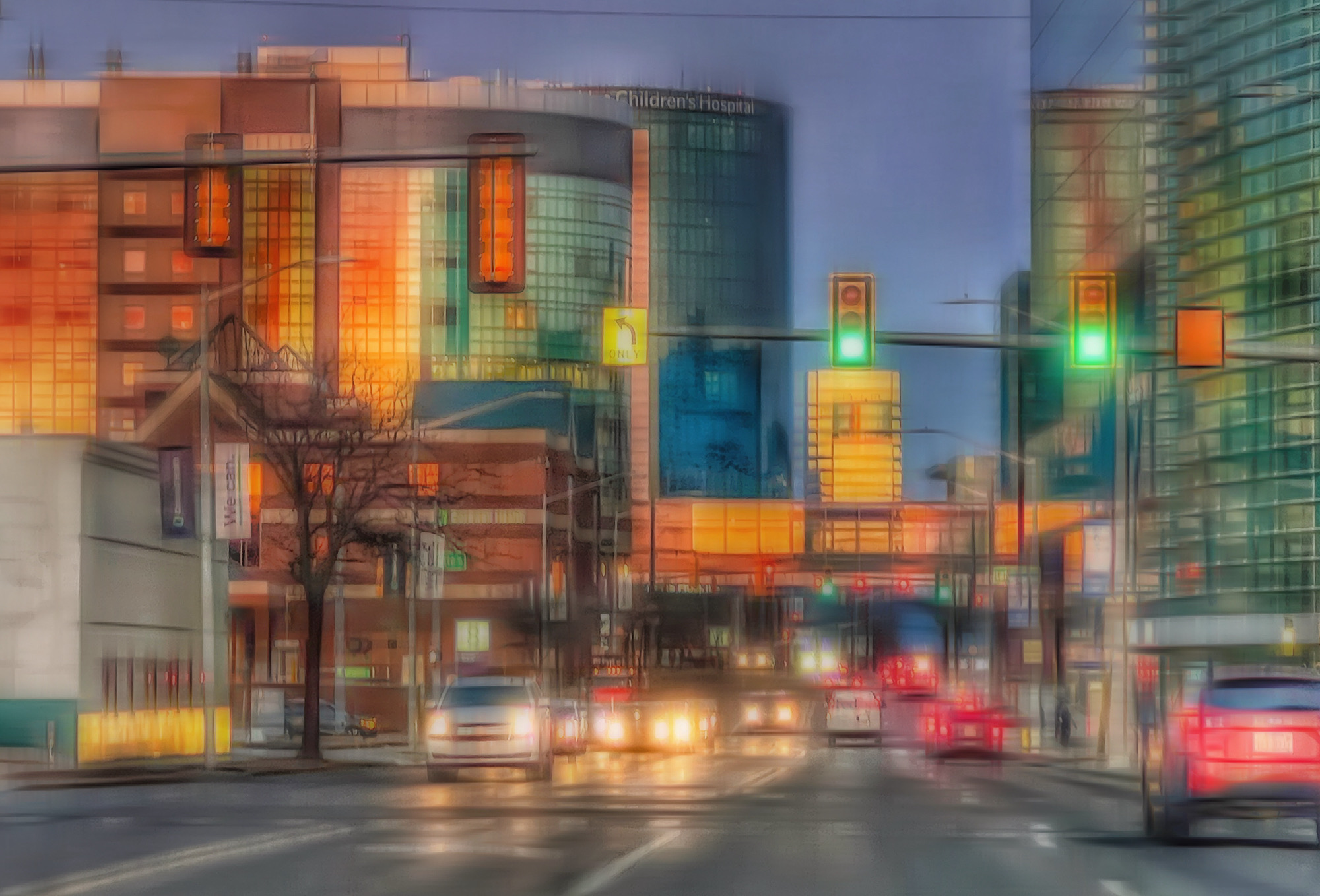 Intentional Camera Movement (ICM) Urban Lights at Night