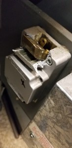 Destroyed key timer safe lock.