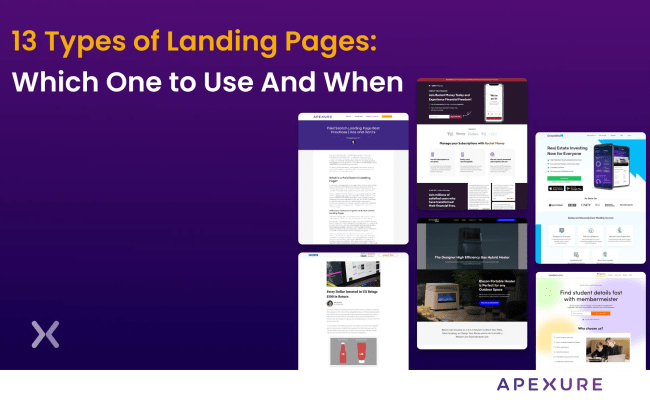 13 Types Of Landing Pages: Which One To Use And When