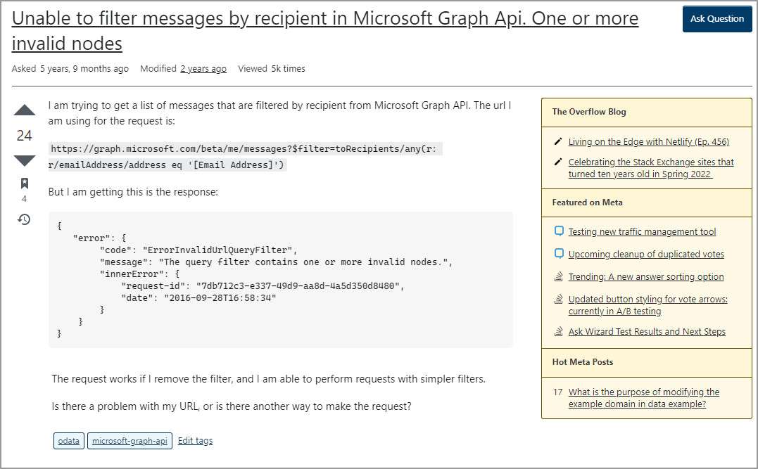 Stack Overflow 101 API Newbies