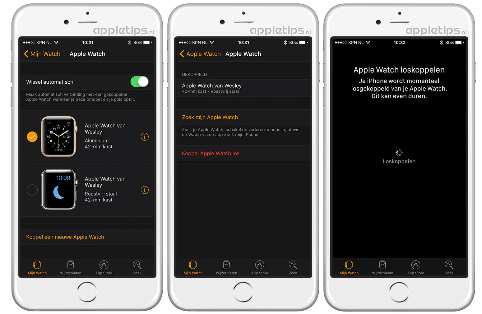 Apple Watch herstellen en ontkoppelen bij problemen appletips