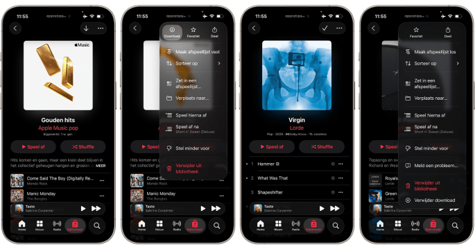 Muziek offline bewaren op iPhone of iPad