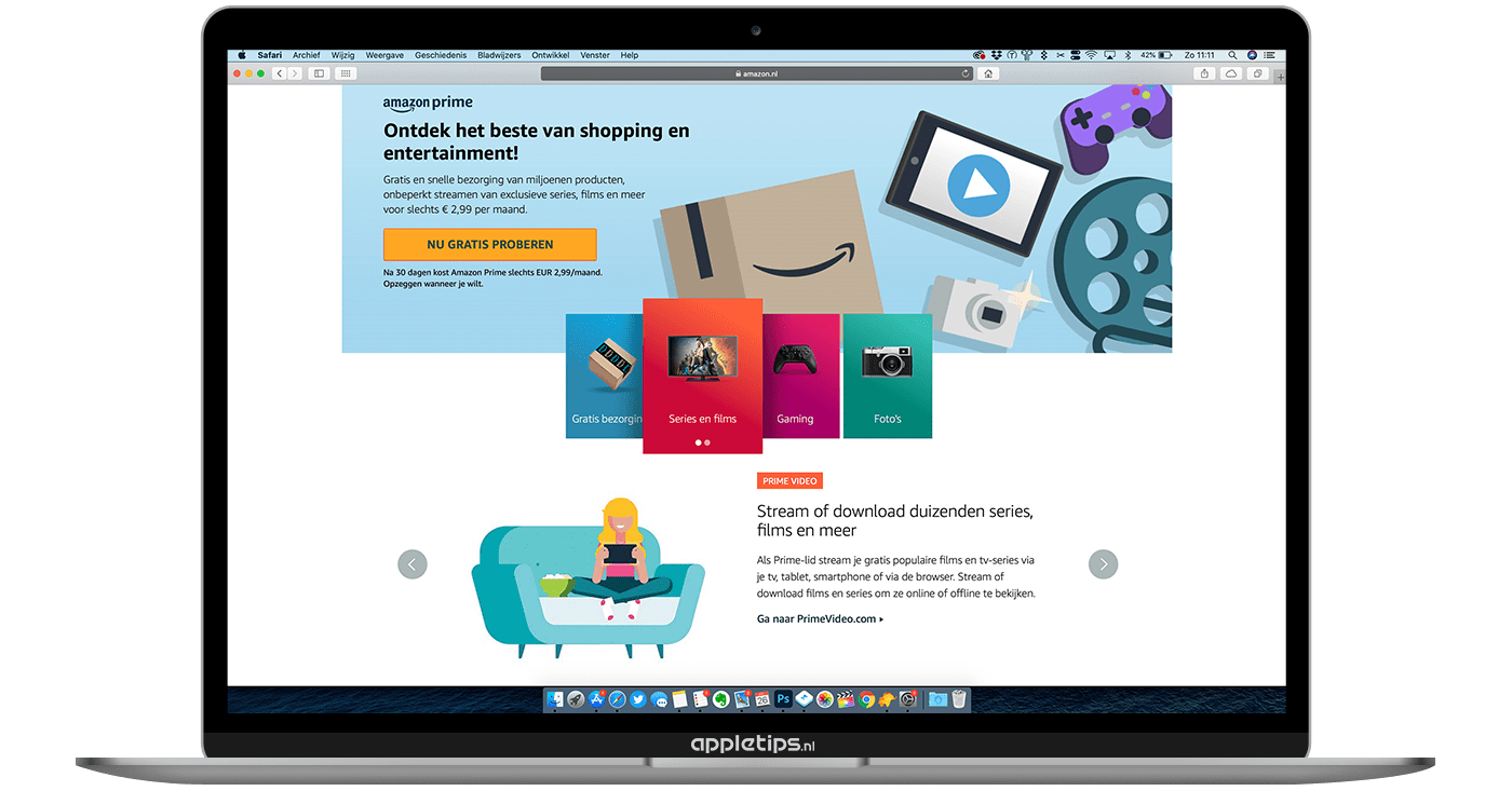 Amazon Prime gratis 30 dagen uitproberen - appletips