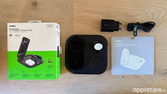 Belkin Boostcharge 3-in-1 folding Qi2 charging station