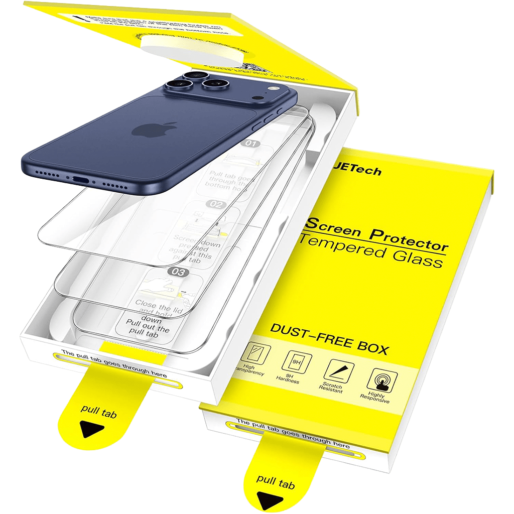 Deze glazen iPhone screenprotector van JETech kun je supereenvoudig aanbrengen