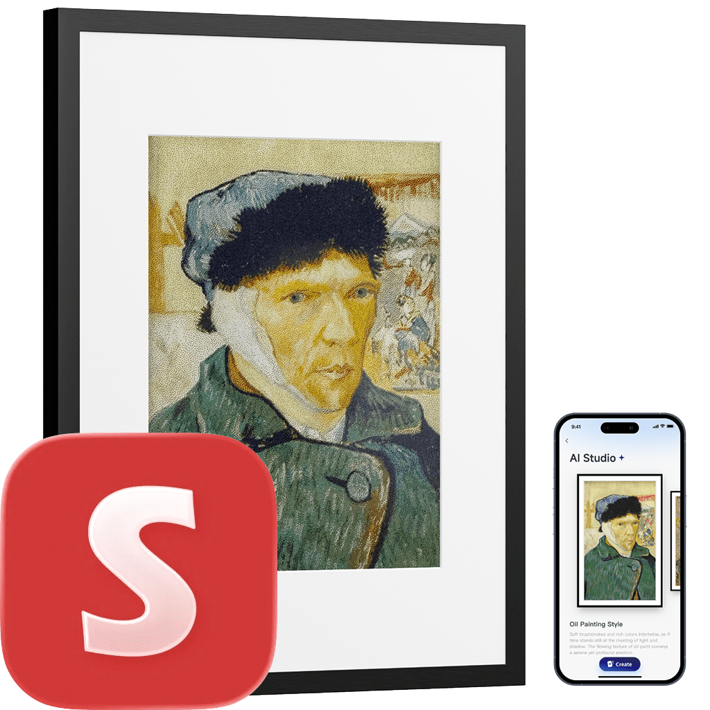 SwitchBot AI Art Frame: slimme kunst op een papierachtig scherm voor aan de muur