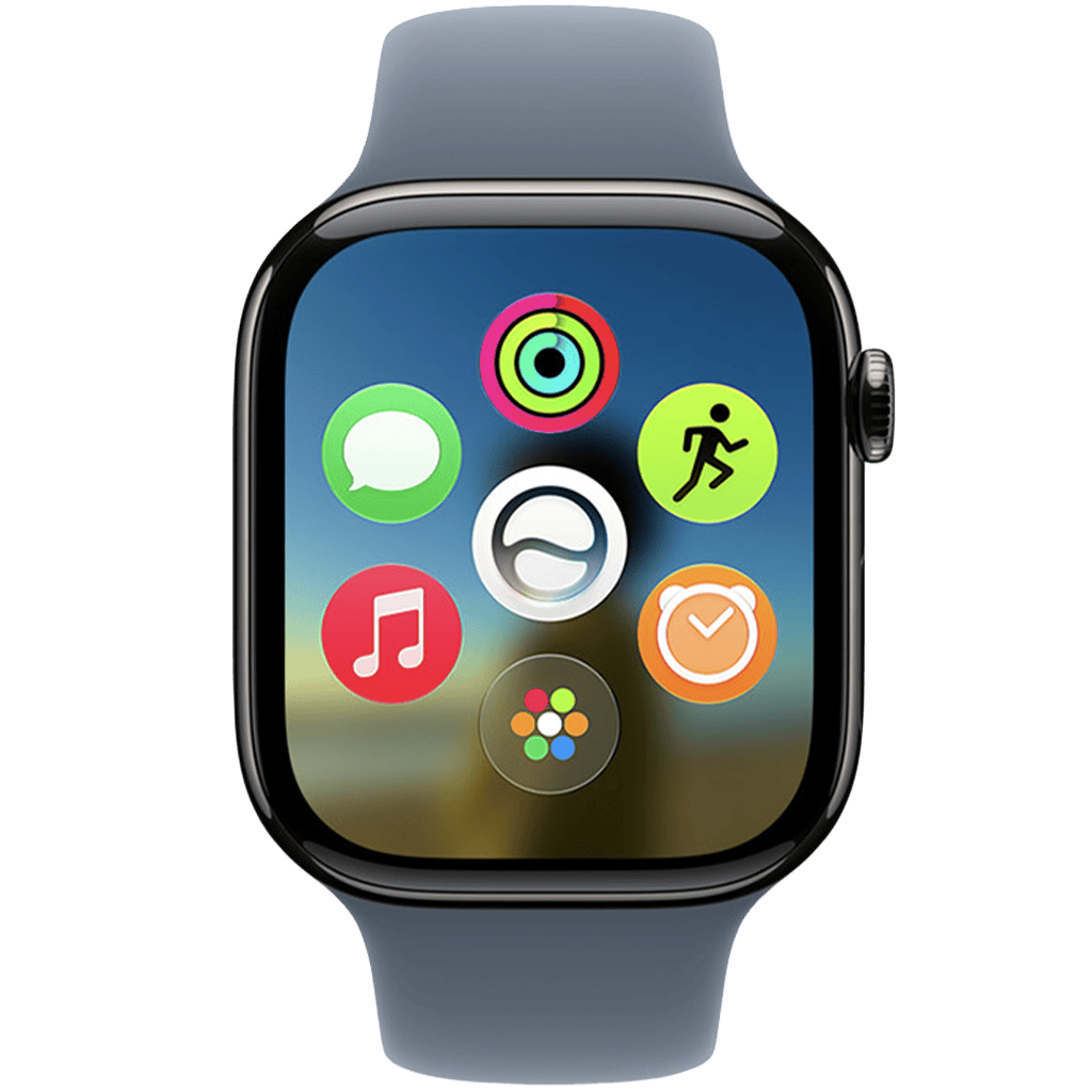 Dynamisch scherm met suggesties en snelle toegang tot populaire apps voor Apple Watch