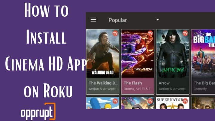 How to install cinema hd on roku