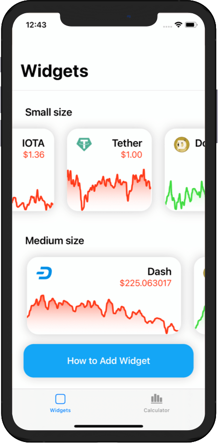 Does not consume resources of your site, written in pure javascript. Crypto Widgets Swiftui Ios 14