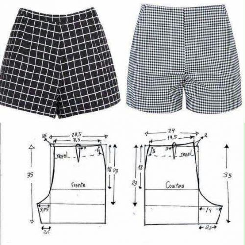 Pantalón Corto o shorts de mujer paso a paso(+Patrones)