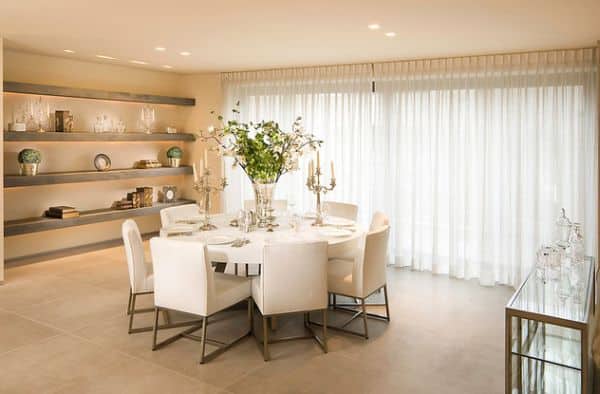 15 White Round Table Design Ideas For Extravagant Look Of Your Dining Room