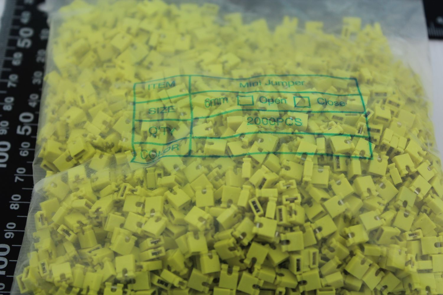 2000 Pezzi yellow short block, Short-circuit block, the jumper cap,2.54 connection block 2000 Pezzi yellow short block, Short-circuit block, the jumper cap,2.54 connection block