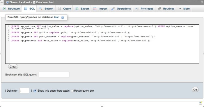 replace old url to new url