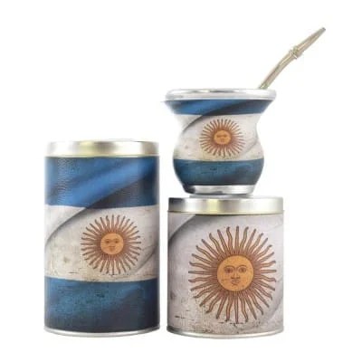 Set de Mate - 3 - Bandera Argentina