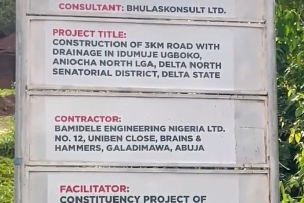 Senator Ned Nwoko Inspects 3km Road Project in Idumuje-Ugboko, Reaffirms Commitment to Grassroots Development