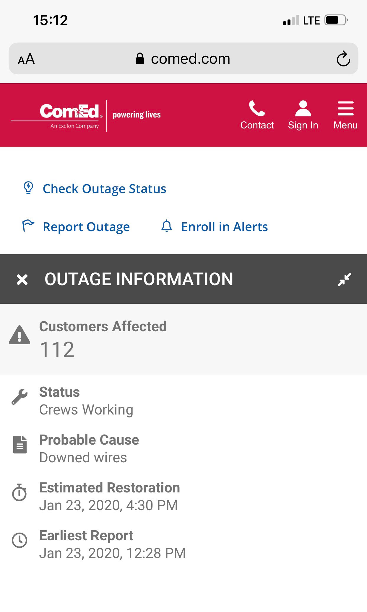 3 Hour Power Outage Non Storm Related In Central Arlington Heights 