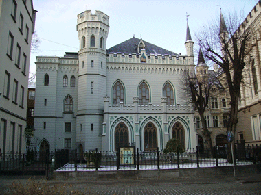 Riga, palais néogothique d'une guilde