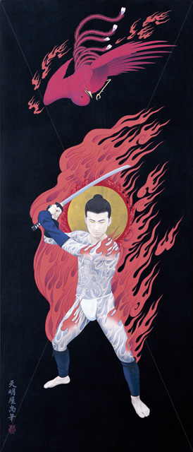 レア 天明屋尚 Japanese Spirit ポスター バイク 侍 天明屋尚
