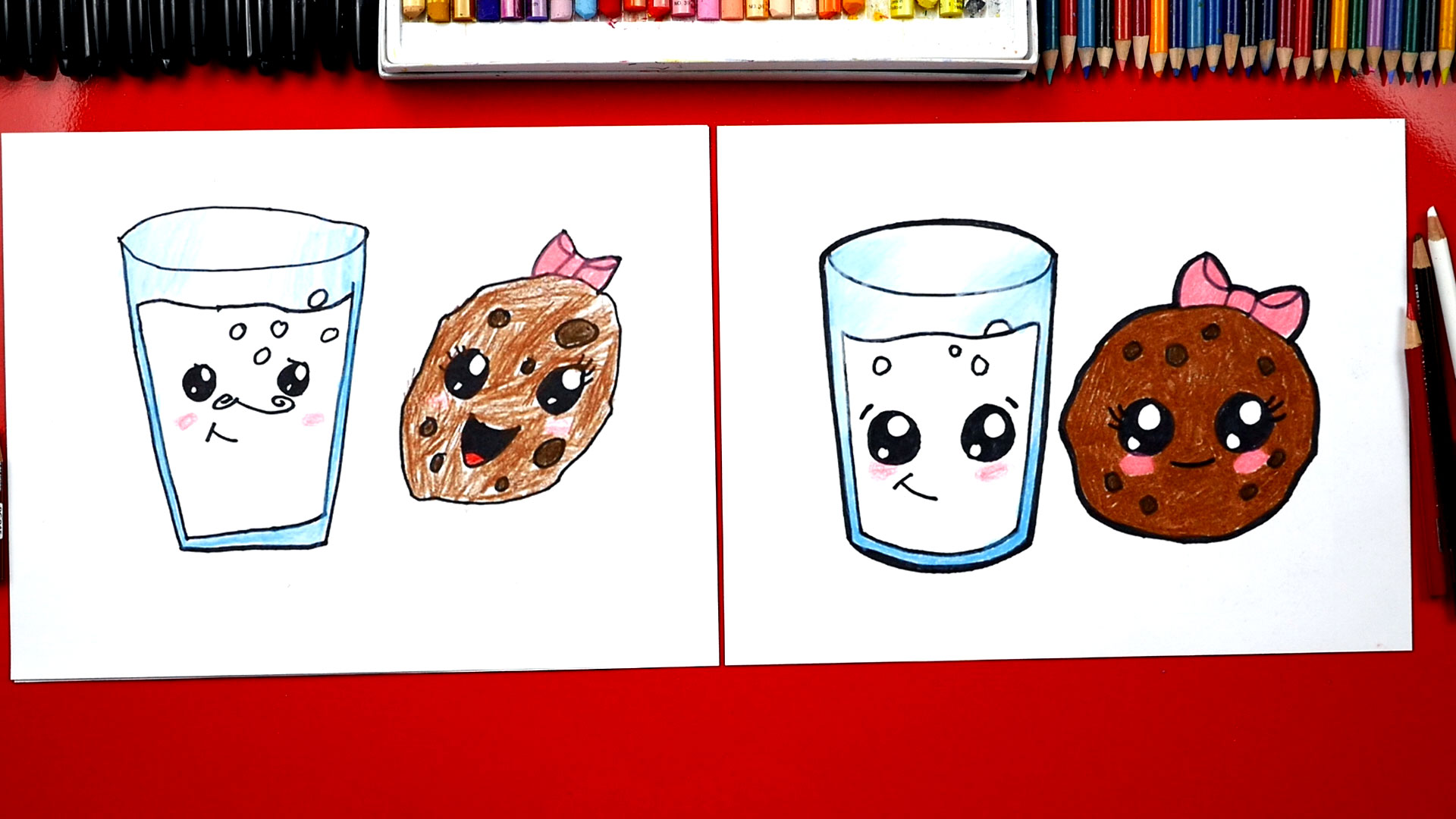 pics How To Draw A Cookies And Milk art for kids hub