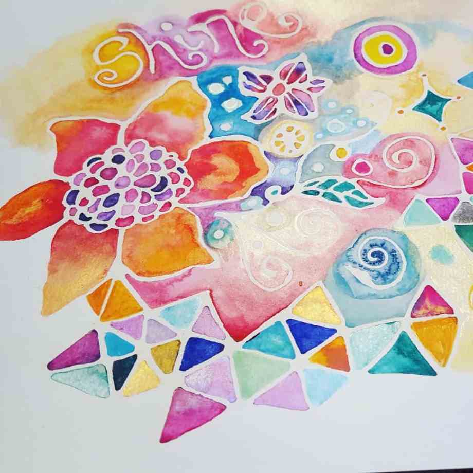 Creating White Space with Watercolor Resist Pens – Art is Basic | An ...