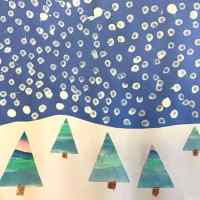 Winter Landscape Art Project for Kids
