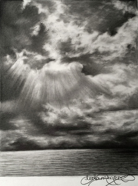 Black and white caribbean sunset is a drawing by kelli swan which was uploaded on march 11th, 2011. Drawing Skies in Graphite - Artists Network